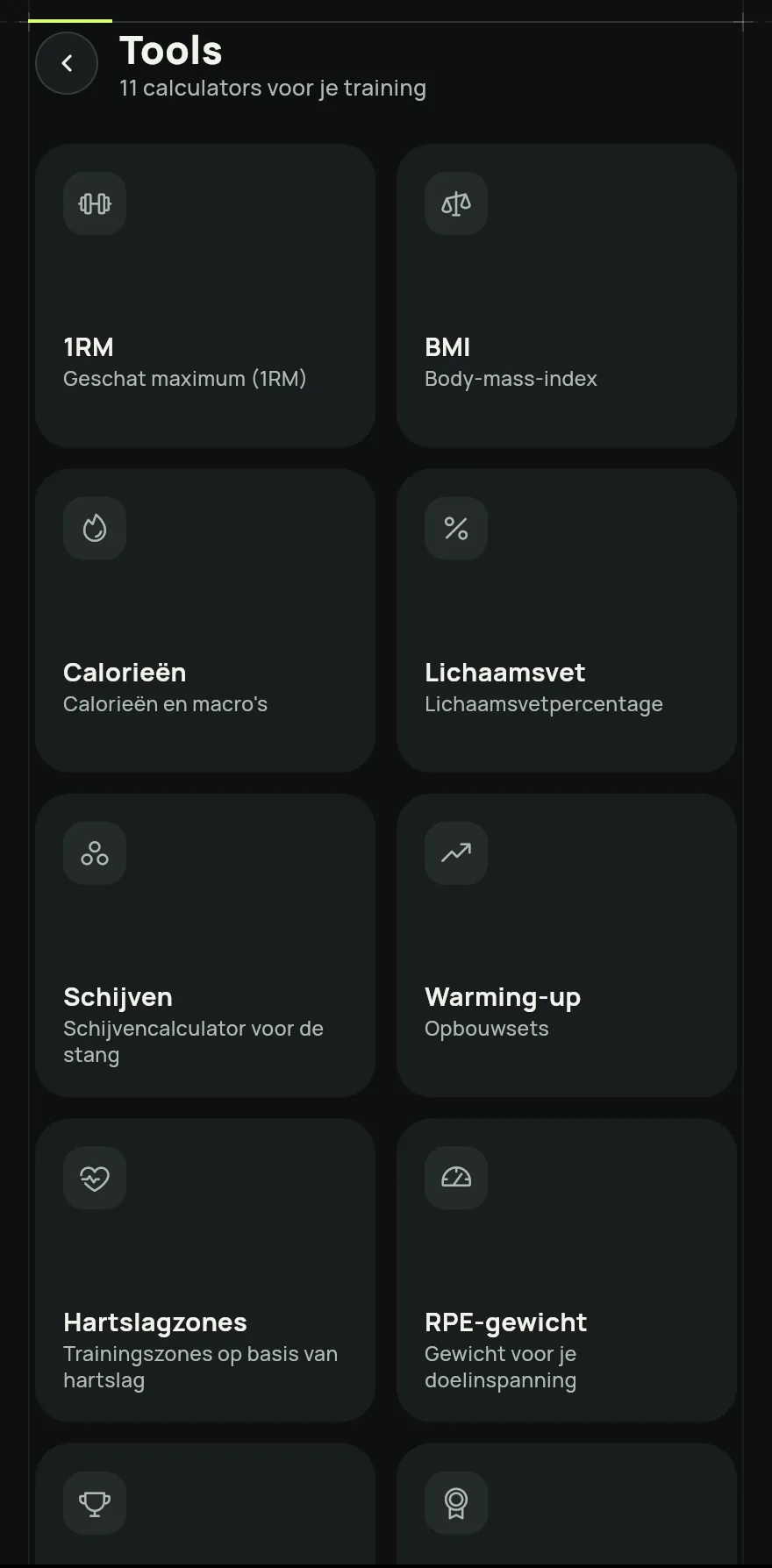 Scrol op het beginscherm helemaal naar beneden en tik op Tools. Je vindt het scherm ook via zoeken.